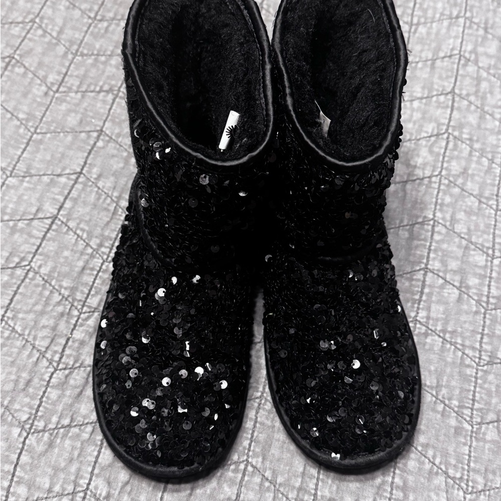 Ugg Sequin Black Kids Boots size 4